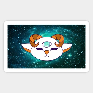 Cosmic Space Goat Sticker